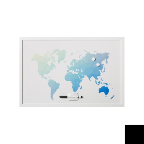 BI-OFFICE LAVAGNA MAPPA MONDO MAGNET. 60X40